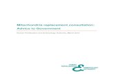 Mitochondria replacement consultation: Advice to Government · Mitochondria replacement consultation: advice to Government 2 Contents Page 1. Summary of advice to Government 3 2.