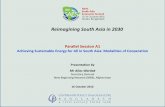 Reimagining South Asia in 2030 - Centre for Policy Dialoguecpd.org.bd/wp-content/uploads/2016/10/Mr-Alias-Wardak... · 2016-10-23 · Reimagining South Asia in 2030 Parallel Session