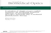 Evaluation of singlet oxygen explicit dosimetry for predicting ... Keywords: photodynamic therapy; singlet