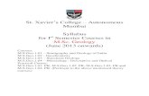 St. Xavier’s College – Autonomous Mumbai Syllabus Semester ... · Syllabus for courses offered at M.Sc- Geology. St. Xavier's College (Autonomous), Mumbai Page 3 of 35 List of