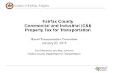 Fairfax County Commercial and Industrial (C&I) …...three miles of bikeway, from Fairfax County Parkway to the Franconia-Springfield Metrorail station. – $4 million in C&I allocation.