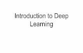 Introduction to Deep Learning · 2020-04-21 · Introduction to Deep Learning. Outline Deep Learning RNN CNN Attention Transformer Pytorch Introduction Basics Examples. RNNs Some