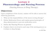 Pharmacology and the Nursing Processnur.uobasrah.edu.iq/images/pdffolder/2.Pharmacology and... · 2018-10-11 · Nursing process in the drug therapy •Each part of nursing process