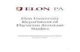 Elon University Department of Physician Assistant Studies · Commission on Certification of Physician Assistants (NCCPA). Within the physician/PA relationship, physician assistants