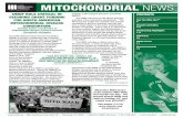 Mitochondrial UNITED MITOCHONDRIAL DISEASE FOUNDATION …€¦ · mitochondrial disease. Both measures also call for the NIH to award grants to increase research of mitochondrial