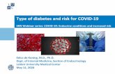 Type of diabetes and risk for COVID-192020/05/12  · • Case reports of diabetic ketoacidosis (Italy) • Chee JL, BioXRiV 2020 • Diabetic ketoacidosis precipitated by COVID-19