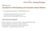 Excellence in Partnerships and Volunteer Award Webinar · Volunteer Award. Corps Foundation Volunteer Excellence Coin and certificate for each regional nominee as well as the overall