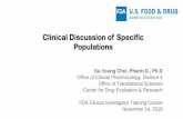 Clinical Discussion of Specific Populations - 02 Choi .pdf · Clinical Discussion of Specific Populations Su-Young Choi, Pharm.D., Ph.D. Office of Clinical Pharmacology, Division