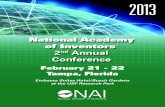 National Academy of Inventors 2nd Annual Conference · to grow high tech industry and employment. Today (at right) it shines brighter than ever before with high tech employment at