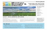 OCTOBER 2018 Montana · 2020-05-13 · Welcome to the October 2018 Montana Drought & Climate newsletter. We hope that Montana farmers and ranchers find the information here useful.