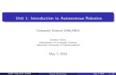 Unit 1: Introduction to Autonomous Roboticsav/courses/4766-current/manual... · Unit 1: Introduction to Autonomous Robotics Computer Science 4766/6912 Andrew Vardy ... Which one of