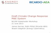 Draft Climate Change Response M&E System · PDF file Draft Climate Change Response M&E System NCCRP Stakeholder Workshop ... function influence the organisation’s decision-making,