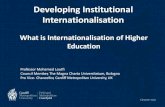 Developing Institutional Internationalisationerasmusplus-egypt.eu/images/Developing_institiut... · Outcomesbased approaches, such as student competencies; Rationales such as income