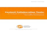 Content Collaboration Tools - Content Marketing Institute · components of a successful content marketing approach. We speak to four steps: 1. Create, Edit, and Manage — to create
