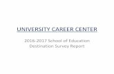 UNIVERSITY CAREER CENTER - KU School of Education · UNIVERSITY CAREER CENTER 2016-2017 School of Education Destination Survey Report . ... • Kansas City Kansas Public Schools is