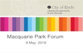 Macquarie Park Forum - City of Ryde€¦ · 8/8/2019  · Macquarie Park Forum ... • Central Park – Open Space • Optus Presentation • Connect Update • Macquarie Park Transport
