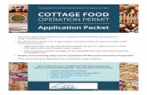 OPERATION PERMIT - Washington · the cottage food operation. 2.Food Worker Card. Submit the following: • A copy of the Food Worker Card(s) for any person(s) who will be processing