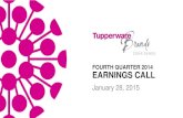 FOURTH QUARTER 2014 EARNINGS CALL - …/media/Files/T/...FOURTH QUARTER 2014 EARNINGS CALL January 28, 2015 Forward Looking Statements We are making some forward looking statements