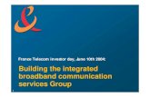 Building the integrated broadband communication services Group · Building the integrated broadband communication services Group. 2 Sales & Services. 3 Has something changed in the
