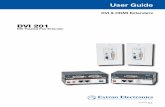 DVI 201 - Extron · A DVI 201 system consists of a transmitter (Tx) and a receiver (Rx). The pair can handle a single link of DVI-D digital video and a bidirectional RS-232 link.