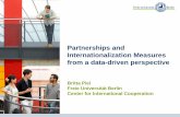 Partnerships and Internationalization Measures from a data ... · online questionnaire among FUB professors online questionnaire among local partners official university statistics