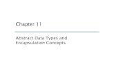 Abstract Data Types and Encapsulation Concepts · Abstract Data Types and Encapsulation Concepts. Chapter 11 Topics • The Concept of Abstraction ... •The class is the encapsulation