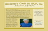 NEWSLETTER - womensclub.cos.ucf.eduUCF-newsletter-Spring-2016-5.pdfNEWSLETTER From Our President This year at our annual Spring Business Meeting, we will be voting on several proposed
