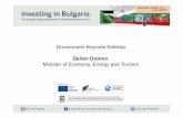 Delian Dobrev Minister of Economy, Energy and Tourism€¦ · (% of GDP) 01/10 04/10 07/10 10/10 01/11 04/11 07/11 Turkey Lithuania Ireland Hungary Greece Estonia Bulgaria 10/11 Bulgaria