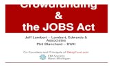 Crowdfunding the JOBS Act - CFA Institute Event... · 2015-07-16 · Crowdfunding Crowdsourcing Funding Crowdfunding Crowdfunding 1.0 (Circa 2009) Crowdfunding 2.0 (Circa 2012) •