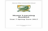 Home Learning Booklet - Harrow Way Community School · 2017-01-05 · Home Learning Booklet Year 7 Spring Term 2017 Harrow Way Community School Harrow Way Community School ... Designed