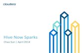 Hive Now Sparks - events.static.linuxfound.org · Apache Hive: a popular data processing tool for Hadoop • Apache Spark: a data computing framework to succeed MapReduce • Marrying