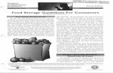Food Storage Guidelines For Consumers · Food Storage Guidelines For Consumers Tim Roberts and Paul Graham* Provide safe and nutritious food for you and your family by purchasing