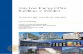 Very Low Energy Ofﬁ ce Buildings in Sweden · 2012-07-27 · Department of Architecture and Built Environment Division of Energy and Building Design Telephone: +46 46 - 222 73 52