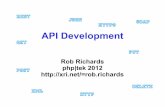 API Development - CDATA Zonecdatazone.org/talks/phptek_2012/ApiDev.pdfAPI Development Pipedreams Teamwork Successful APIs Involve The Entire Organization Define the API Design for