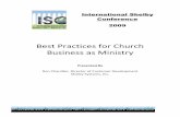 Best Practices for Church Business as Ministry Teaching Outlines_files...International Shelby Conference 2009 Best Practices for Church Business as Ministry Presented By Ron Chandler,