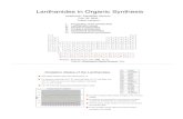 Lanthanides in Organic Synthesis - Princeton Lanthanides in Organic Synthesis Heathcock / MacMillan
