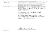 GAO-02-313 Debt Collection Improvement Act of …debt collection governmentwide using various debt collection tools. One of these tools is administrative wage garnishment (AWG), which