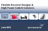 Flexible Receiver Designs & High Power Switch Solutionsapps.richardsonrfpd.com/Mktg/Media/Skyworks_IMS2013.pdfSkyworks Offers Very Wideband, Flexible Solutions For Both LNA/Receiver