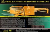 NEELKANTH MACHINERY COMPANY€¦ · machine is design to cut paper as well as 2 ply corrugated board (without damaging the flutes) in the form of sheets. This machine can be used