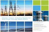 Electric Power Industry Needs for Grid-Scale Storage ... · coherent market entry strategy for energy storage technologies in grid-scale applications. In the near term, energy storage
