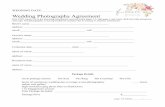 Wedding Photography Agreement...Stacey Clark, known as "Photographer", shall provide services to photograph their wedding and related events to the best of her abilities, in the manner