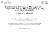 Sustainable Corporate Management - Corporate Social ...sociallab.fer.hr/wordpress/wp-content/uploads/2017/...April 2016 INNOSOC ZAGREB 2016 WORKSHOP 3/XX •Global warming, climate