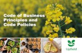 Code of Business Principles and Code Policies · Upfield’s Code of Business Principles (the Code), and policies that support it (Code Policies), set out the standards required from