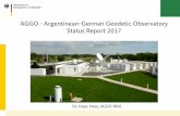 AGGO - Argentinean-German Geodetic Observatory Status ...€¦ · Las 3 fases del proyecto AGGO Fase 1: mudanza del TIGO (transportable integrated geodetic observatory) de Concepción,