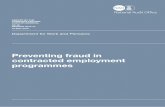 Preventing fraud in contracted employment programmes · 6 Summary Preventing fraud in contracted employment programmes 5 The Department is currently carrying out its own examination
