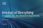 Internet of Everything - Cisco · Internet of Everything Capturing the Accelerated Opportunity Anil Menon Deputy Chief Globalization Officer, ... Apple & Google Apps Worldwide 2020