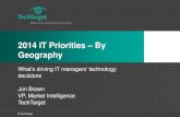 2014 IT Priorities By Geography - TechTarget · Russia strong hybrid / private cloud plans Dateneigentum / Datenschutz Grenzen Cloud-Storage* Storage as a Service Disaster Recovery