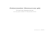 Paternoster Resources plc - Riverfort Global …...2 Paternoster Resources plc CONTENTS REPORTS page Chairman's statement 3 Strategic Report 5 Report of the directors 10 Independent