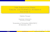 The Innovative Firm: Theory and Empirical Evidence …dec.ec.unipg.it/~fabrizio.pompei/Lecture5.pdfThe Innovative Firm: Theory and Empirical Evidence Lecture 5 Fabrizio Pompei Department