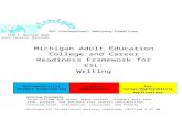 Michigan Department of Labor and Economic Growth€¦  · Web viewMichigan Adult Education. College and Career Readiness Framework for ESL: Writing. Benchmark(s)(s) Student Competencies.